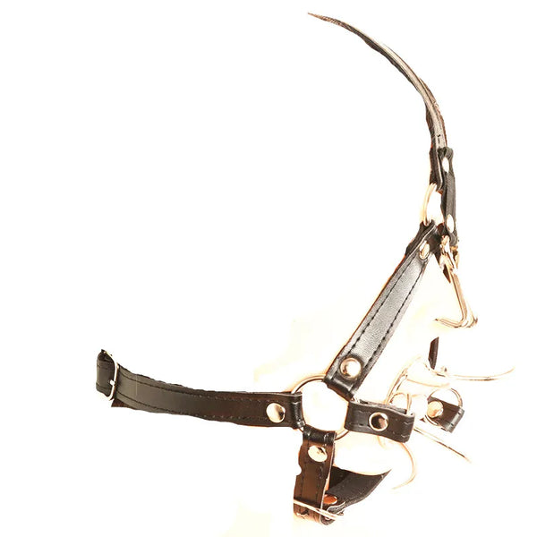 Head Harness Spider Gag Open Mouth Nose Hook   Restraints Gags