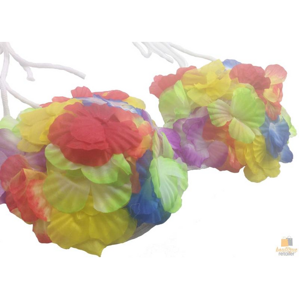 Br Costumes Hawaiian Bra Luau Lei Fancy Dress Flower Bikini Top Beach Dance Hula Women's Costumes