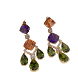 Earrings Veile Studios Droplet Pendant Sparkling Crystal Baroque Long Colour Block