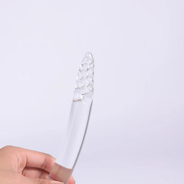 Black Wolf Pyrex Glass Dildo With Crystal Anal Butt Plug Spot Masturbation Adult Sex Toys Glass Dildos