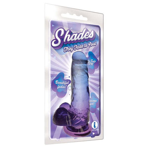 Shades 7'' Jelly Tpr Dong Violet 17.8 Cm Realistic Dildos