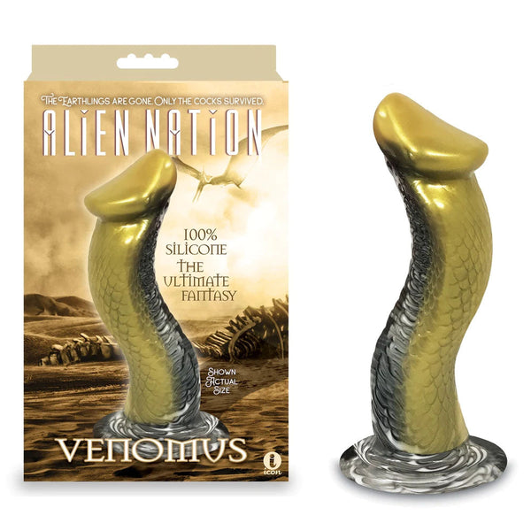 Alien Nation Venomus Gold 22.9 Cm Snake Fantasy Dong Fantasy Dildos