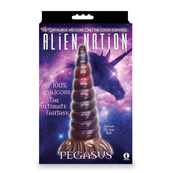 Alien Nation Pegasus Metallic Coloured 20.3 Cm Unicorn Fantasy Dong Fantasy Dildos