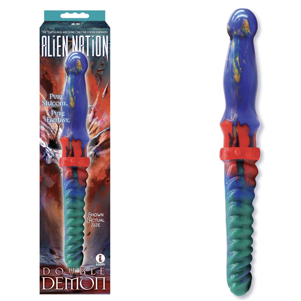 Alien Nation Double Demon Coloured 35 Cm Fantasy Dildo Fantasy Dildos