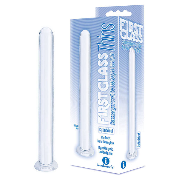 The 9'S First Glass Thins Cylindrical Clear 17.8 Cm Dildo Glass Dildos