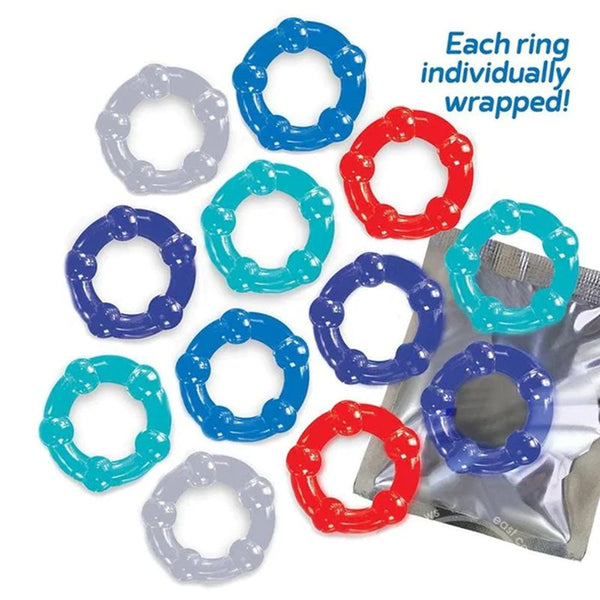 Baller's Dozen Beaded Individually Wrapped Pack Of 12  Rings