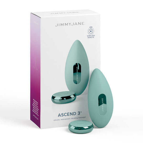 Jimmyjane Ascend 3 Teal 9 Cm Usb Rechargeable Stimulator With Wireless Remote Massagers & Wands