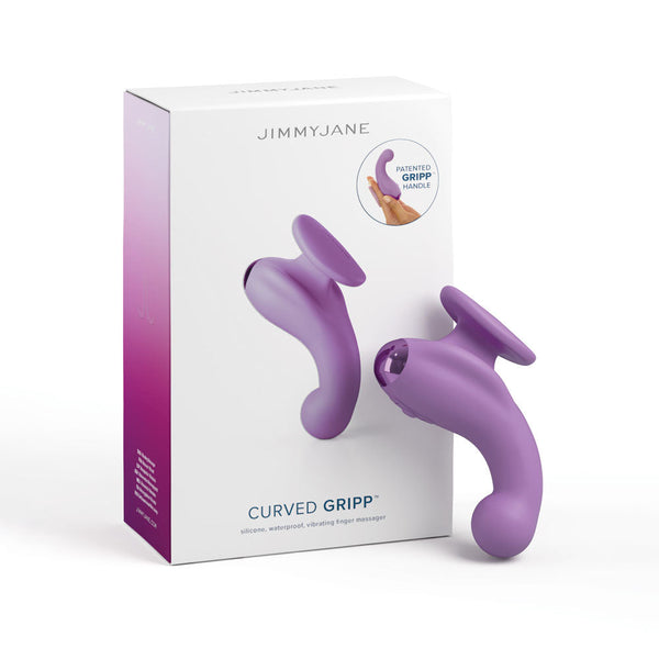 Jimmyjane Curved Gripp Purple Usb Rechargeable Finger Stimulator Massagers & Wands