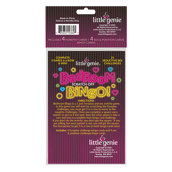 Bedroom Bingo Foreplay Scratcher Card Sex Games