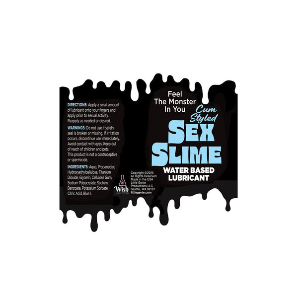 Sex Slime Cum Style Creature Lube Blue 60 Ml Water Based Lubricant Bottle Lubricants