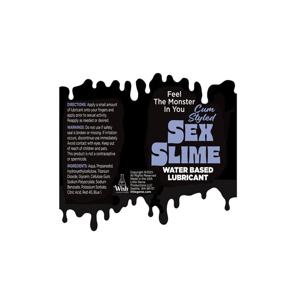 Sex Slime Cum Style Creature Lube Purple 60 Ml Water Based Lubricant Bottle Lubricants
