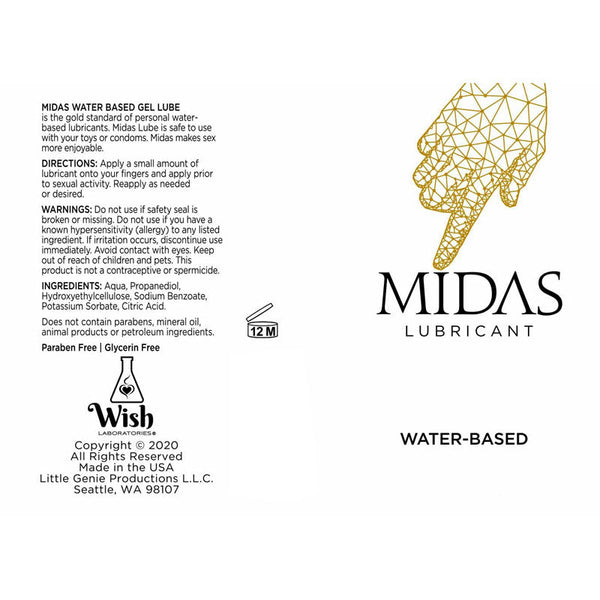 Midas Water Based Lube Lubricant 59 Ml Bottle Lubricants