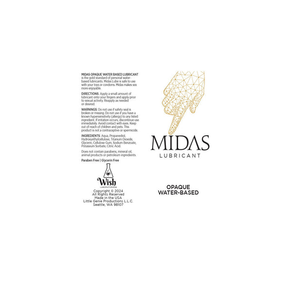 Midas Opaque Water Based Lubricant 118 Ml Cum Lube Lubricants