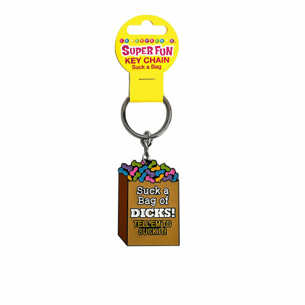 Super Fun Key Chain Suck A Bag Novelty Keychain Party Gags & Tricks