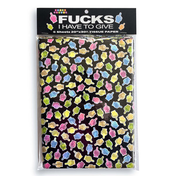 Fucks I Have To Give Tissue Paper Sheets Decoration 6 Pack Novelty