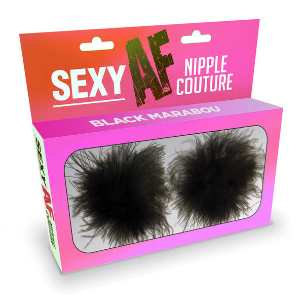 Af Nipple Couture Black Marabou Reuseable Pasties Placeholder