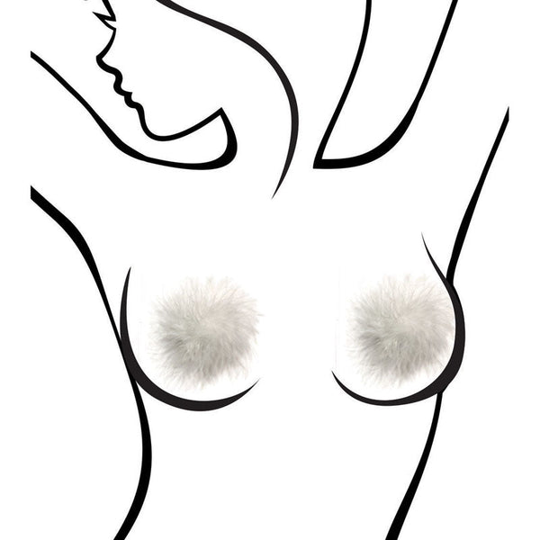 Af Nipple Couture White Marabou Reuseable Pasties Placeholder