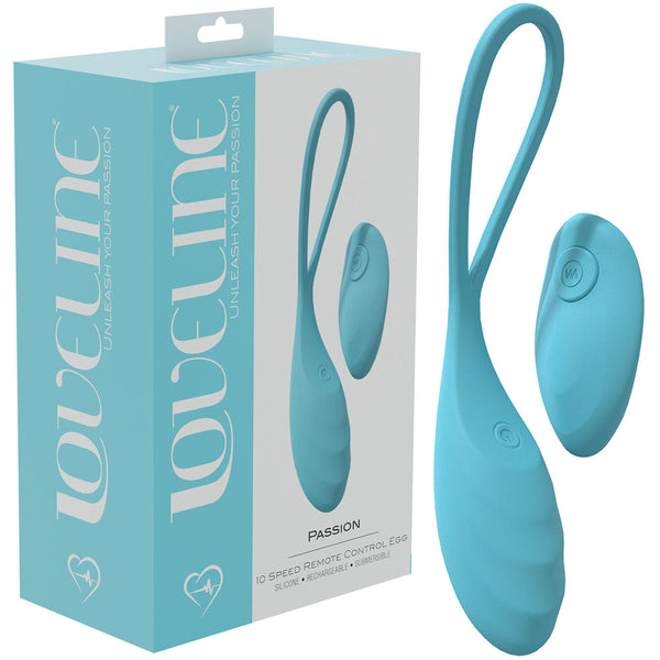 Loveline Passion Blue Usb Rechargeable Vibrating Egg With Wireless Remote Bullets