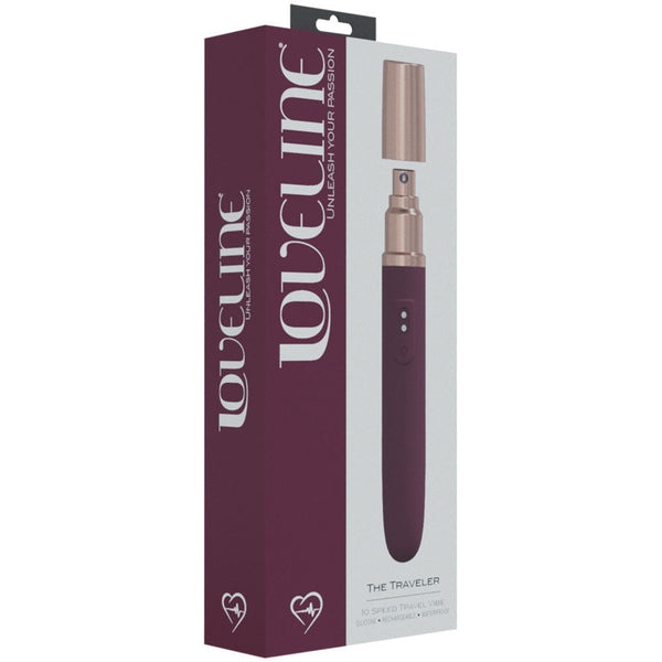 Loveline The Traveler Burgundy 17.6 Cm Usb Rechargeable  With Lube Applicator Wireless s