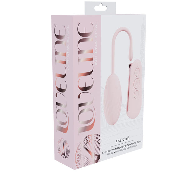 Loveline Felicite Pink Usb Rechargeable Vibrating Egg With Wireless Remote Bullets