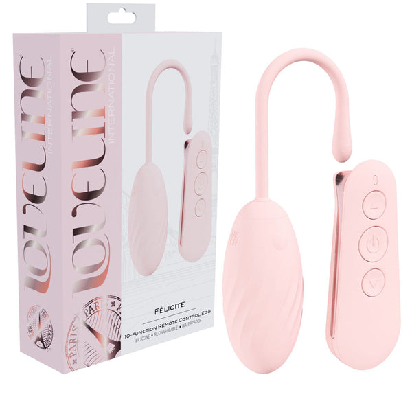 Loveline Felicite Pink Usb Rechargeable Vibrating Egg With Wireless Remote Bullets