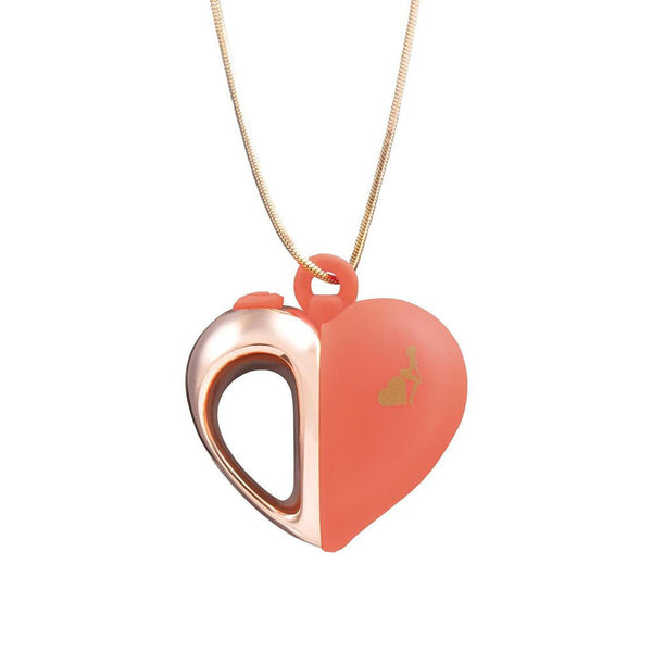 Lapdance Heart Pendant Wearable Necklace  Pink/Rose Gold Usb Rechargeable Wireless s