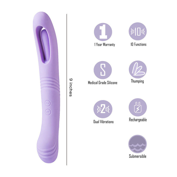 Maia Harper Purple 24.1 Cm Usb Rechargeable  Wireless s