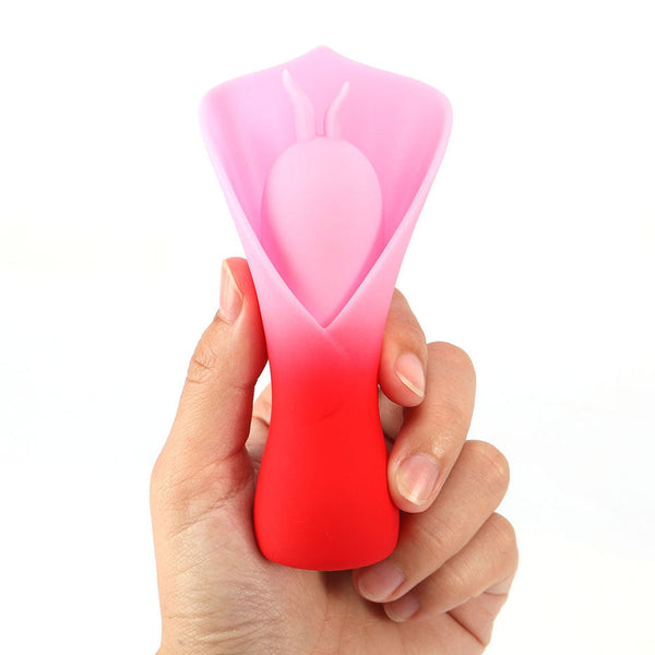 Maia Mina Red Red/Pink Usb Rechargeable Fluttering Flower Stimulator Massagers & Wands