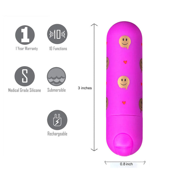 Maia Giggly Pink 7.6 Cm Usb Rechargeable Bullet Bullets