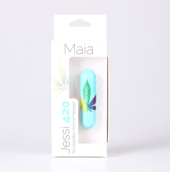 Maia Jessi 420 Teal 7.6 Cm Usb Rechargeable Bullet Bullets