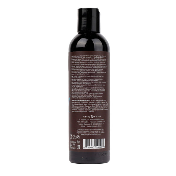 Hemp Seed Massage & Body Oil Sunsational (Italian Bergamot Juniper Berries White Wood) Scented 237 Ml Bottle Lubricants
