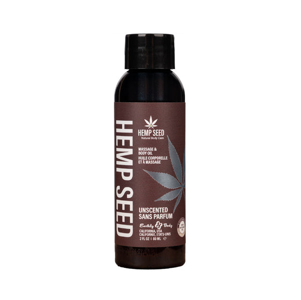 Hemp Seed Massage & Body Oil Unscented 59 Ml Bottle Lubricants