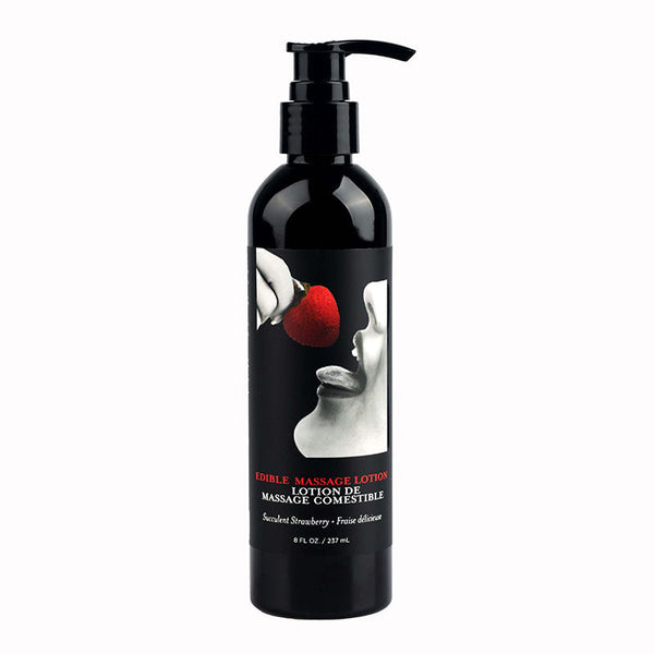 Edible Massage Lotion Strawberry Flavoured 237 Ml Lubricants