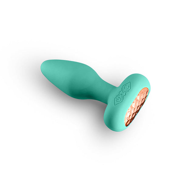 Techno Prism Teal 10.9 Cm Usb Rechargeable Butt Plug With App Control Vibrating Butt Plugs