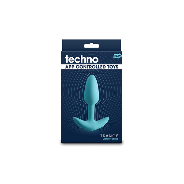 Techno Trance Blue 10.9 Cm Usb Rechargeable Butt Plug With App Control Vibrating Butt Plugs