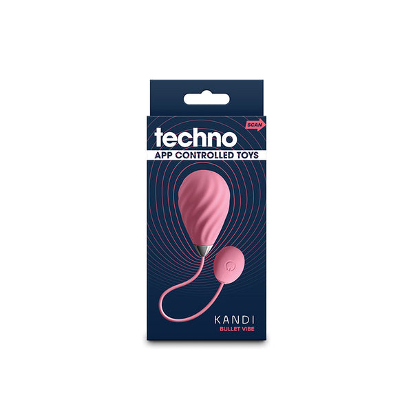 Techno Kandi Pink Usb Rechargeable Vibrating Egg With App Control Bullets