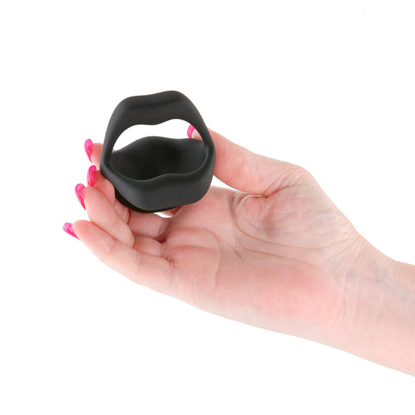 Techno Strobe Black Usb Rechargeable Vibrating  Ring With App Control  Rings