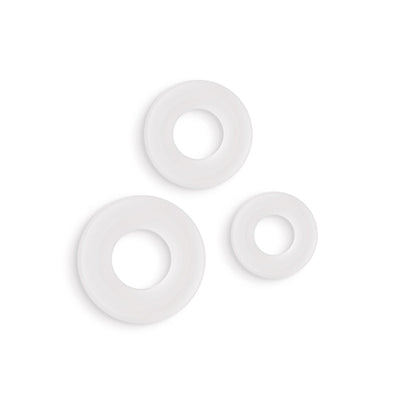 Firefly 3Pc Bubble Rings White Glow In Dark  Set Of Sizes  Rings