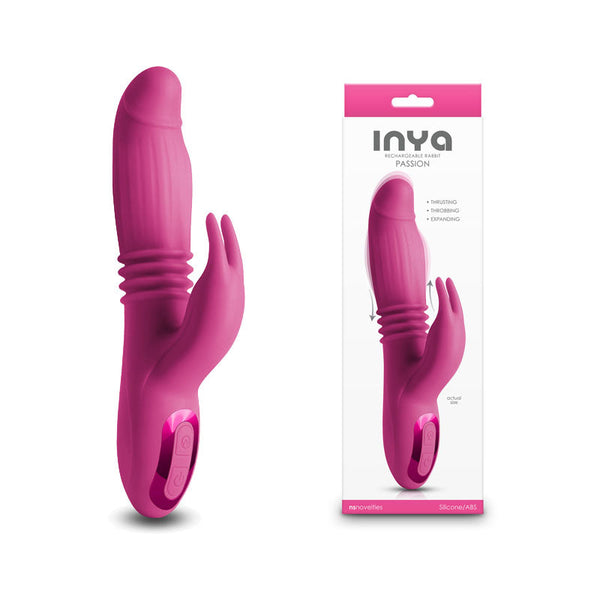 Inya Passion Pink 22.2 Cm Usb Rechargeable Thrusting Rabbit  Rabbit s
