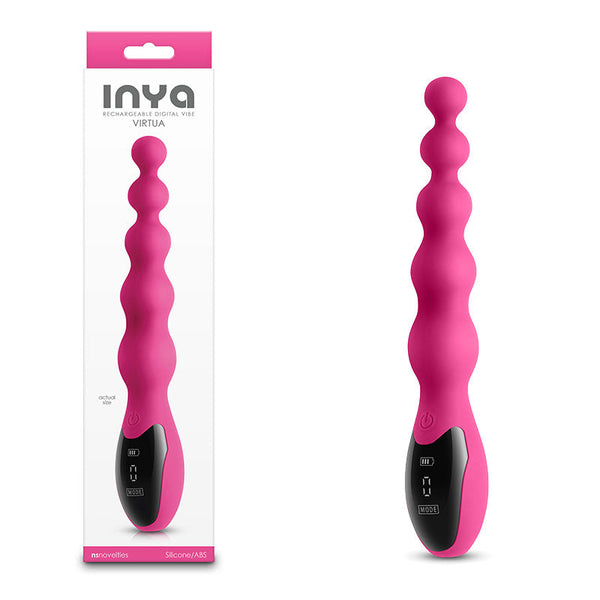 Inya Virtua Pink 23.9 Cm Usb Rechargeable Beaded  Anal Balls & Beads