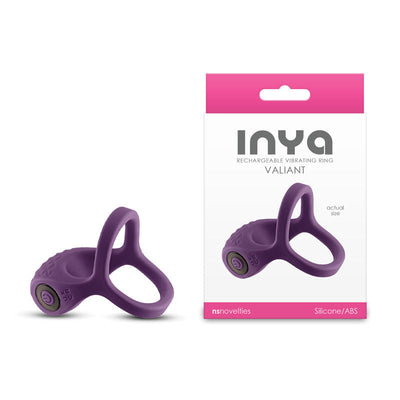 Inya Valiant Berry Purple Usb Rechargeable Vibrating  Ring  Rings