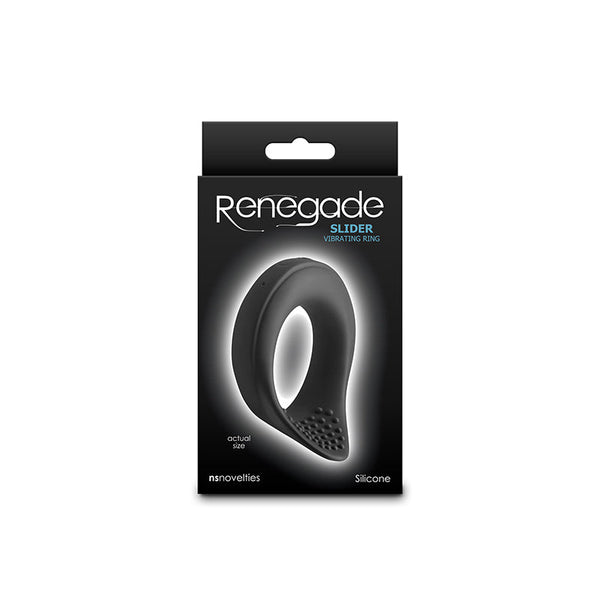 Renegade Slider Black Usb Rechargeable Vibrating  Ring  Rings