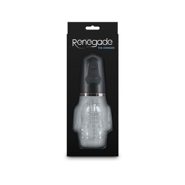 Renegade Avenger Clear/Black Usb Rechargeable Sucking Masturbator Masturbators