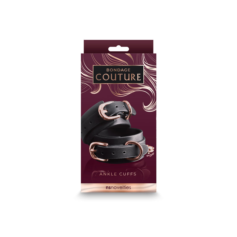 Couture Ankle Cuffs Black Restraints Cuffs & Shackles