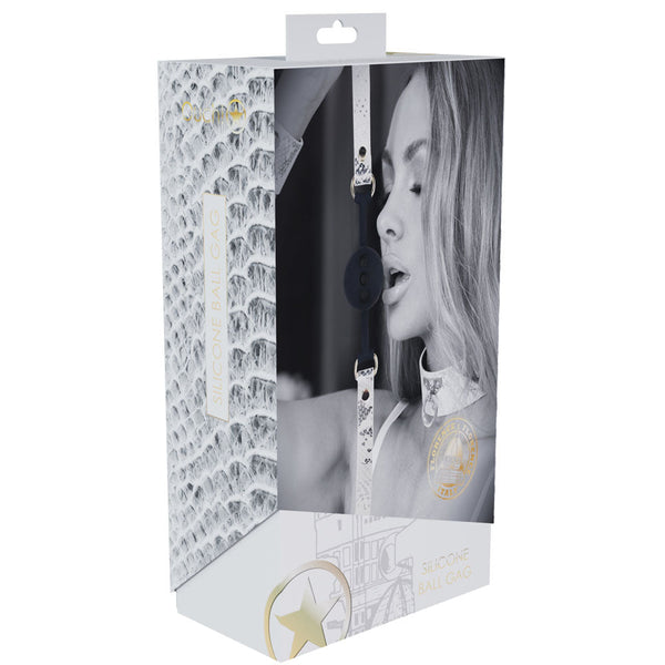 Ouch! Florence Collection Silicone Ball Gag White Breathable Mouth Restraint Restraint Kits & Sets