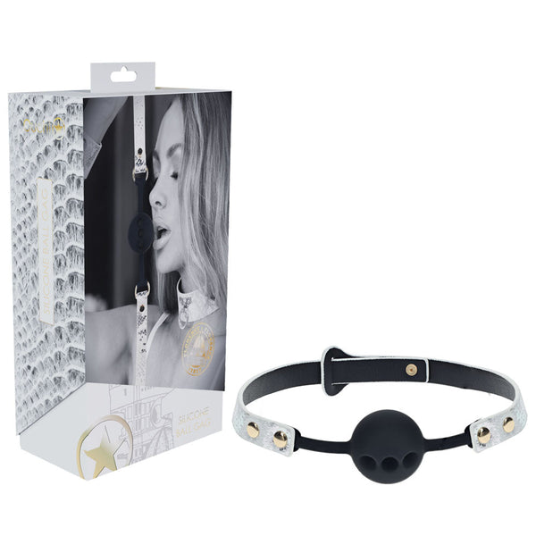 Ouch! Florence Collection Silicone Ball Gag White Breathable Mouth Restraint Restraint Kits & Sets