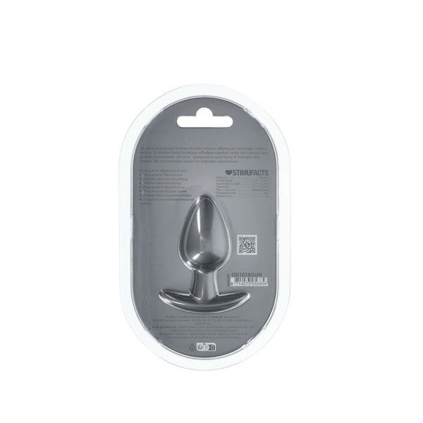 Ouch! Anal Plug Medium Gun Metal Grey 7.9 Cm Butt Non Vibrating Butt Plugs