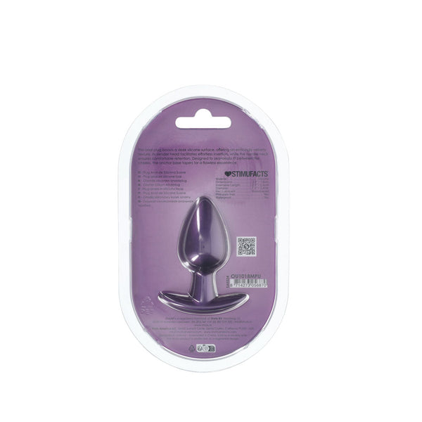 Ouch! Anal Plug Medium Metallic Purple 7.9 Cm Butt Non Vibrating Butt Plugs