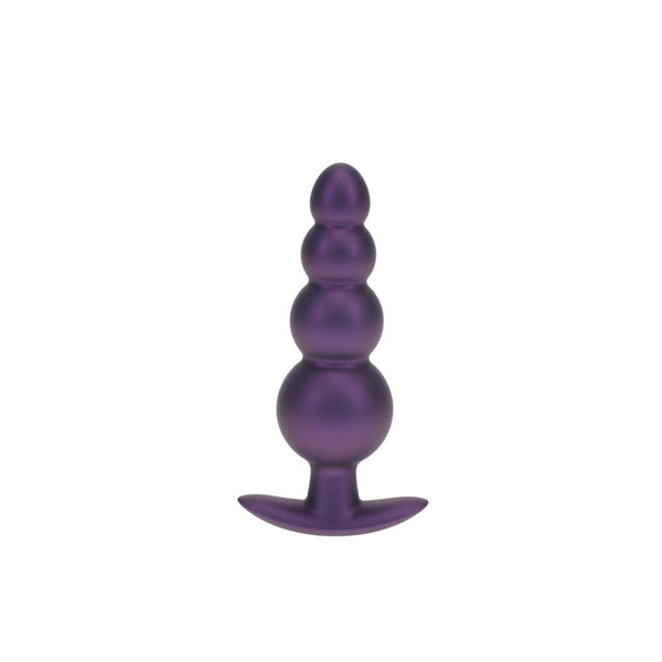 Ouch! Beaded Anal Plug Metallic Purple 11.7 Cm Butt Non Vibrating Butt Plugs