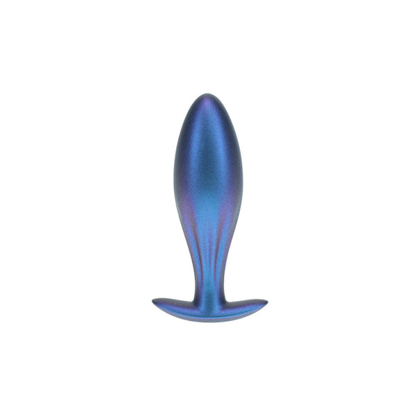 Ouch! Oval Anal Plug Metallic Blue 11.7 Cm Butt Non Vibrating Butt Plugs